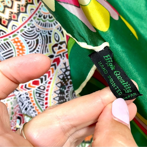 MADE IN JAPAN scarf/wrap w retro YTK midcentury boho vibe - Picture 5 of 16